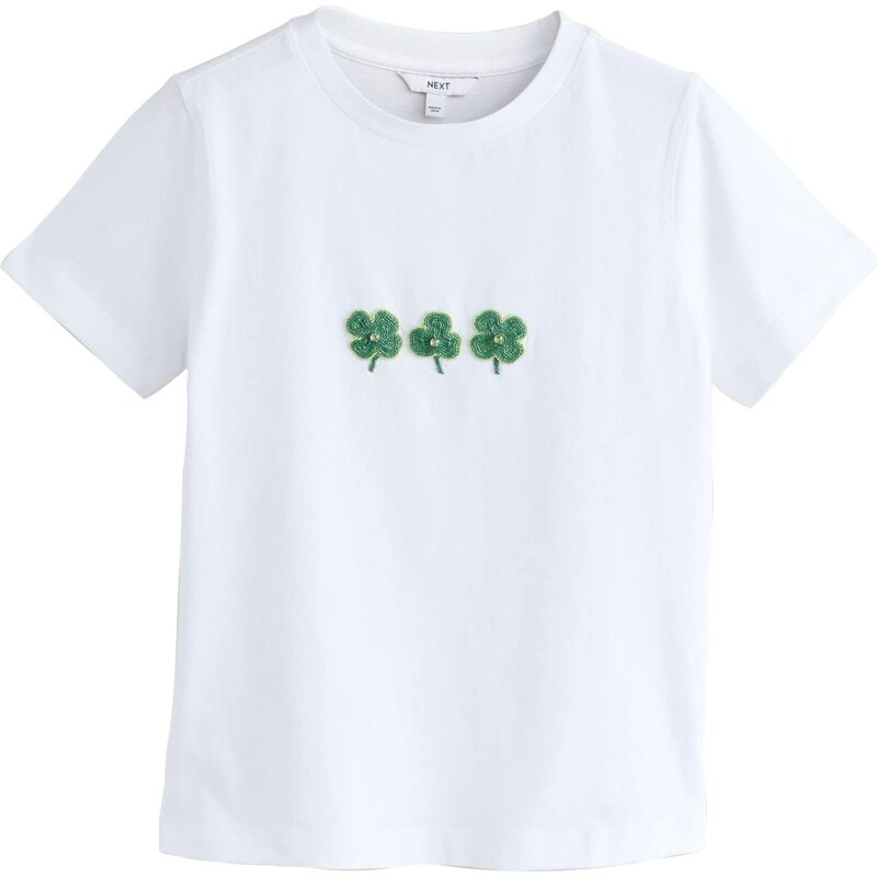 Next Tričko zelená / tmavozelená / biela 67793139
