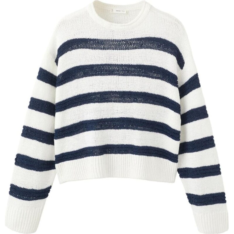 MANGO TEEN Sveter Naval námornícka modrá / biela melírovaná 67793153