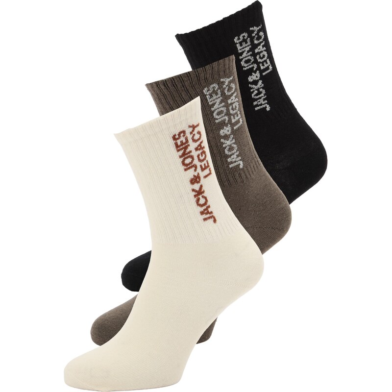 Jack & Jones Junior Ponožky JACROAR čokoládová / čierna / biela 67793269