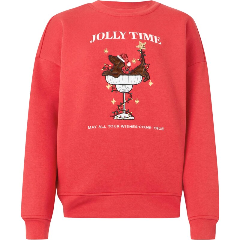 LeGer by Lena Gercke Mikina Evie čokoládová / žltá / červená / biela 67793258