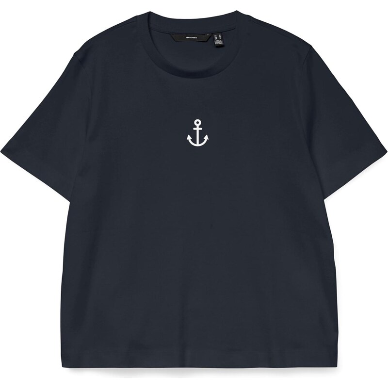 VERO MODA Tričko VMSARA METTE námornícka modrá / biela 67793284