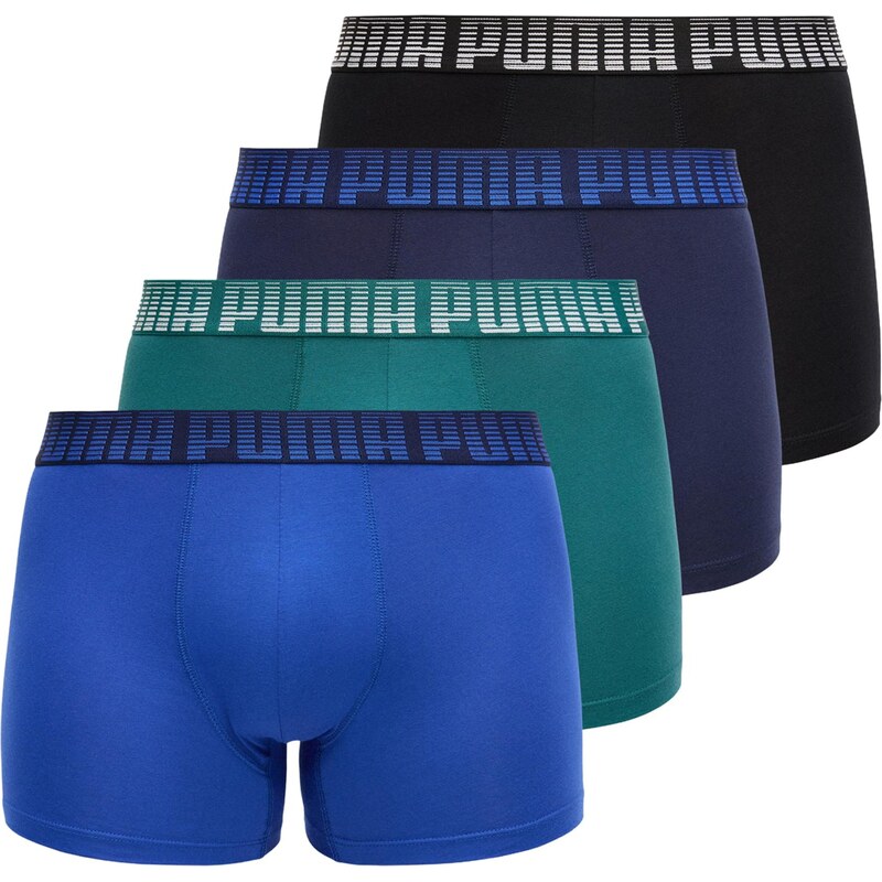PUMA Boxerky námornícka modrá / námornícka modrá / jedľová / čierna 67793309