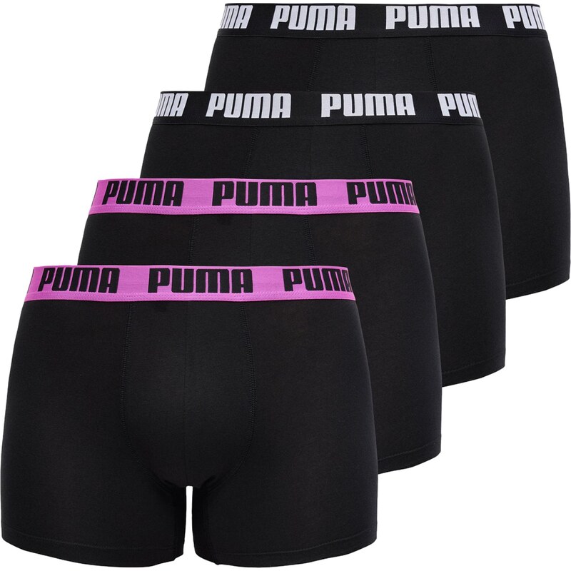 PUMA Boxerky EVERYDAY orchideová / čierna / biela 67793306