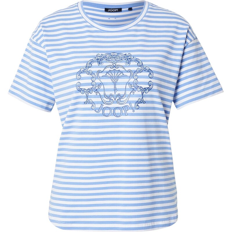 JOOP! Tričko nebesky modrá / biela 67793450