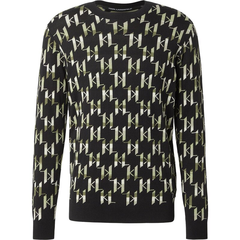 Karl Lagerfeld Sveter béžová / kiwi / čierna 67793498
