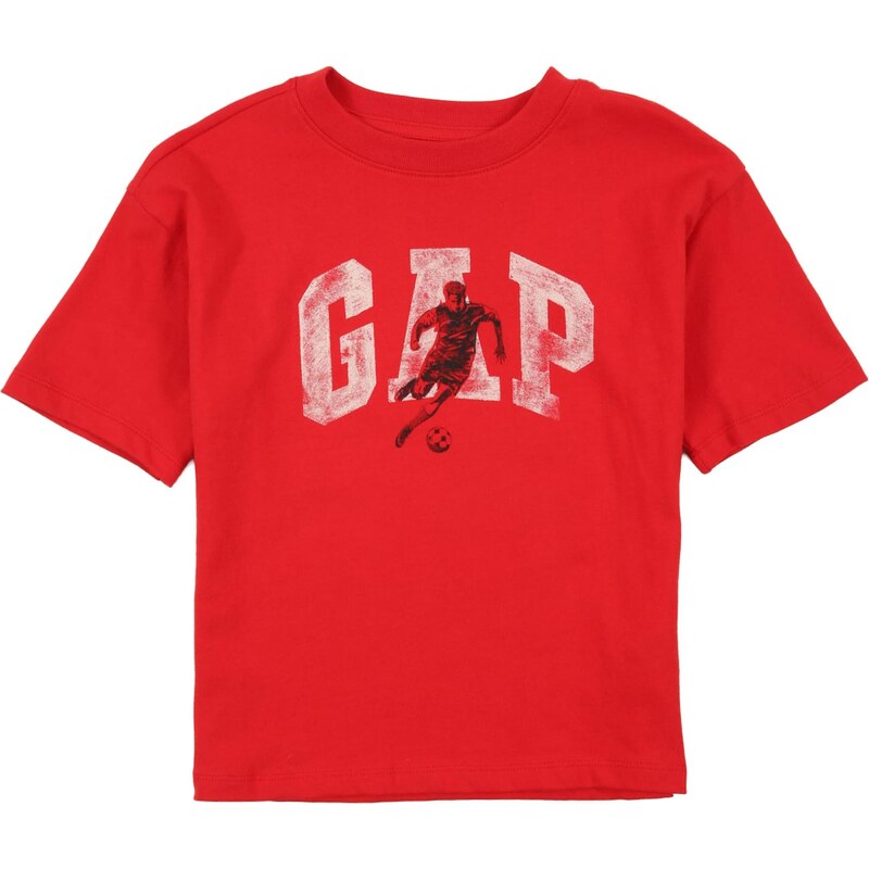 GAP Tričko ohnivo červená / biela 67793673