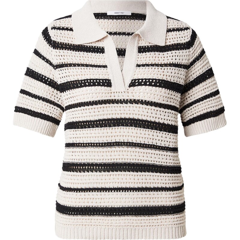 ABOUT YOU Sveter Penelope béžová / čierna 67793720
