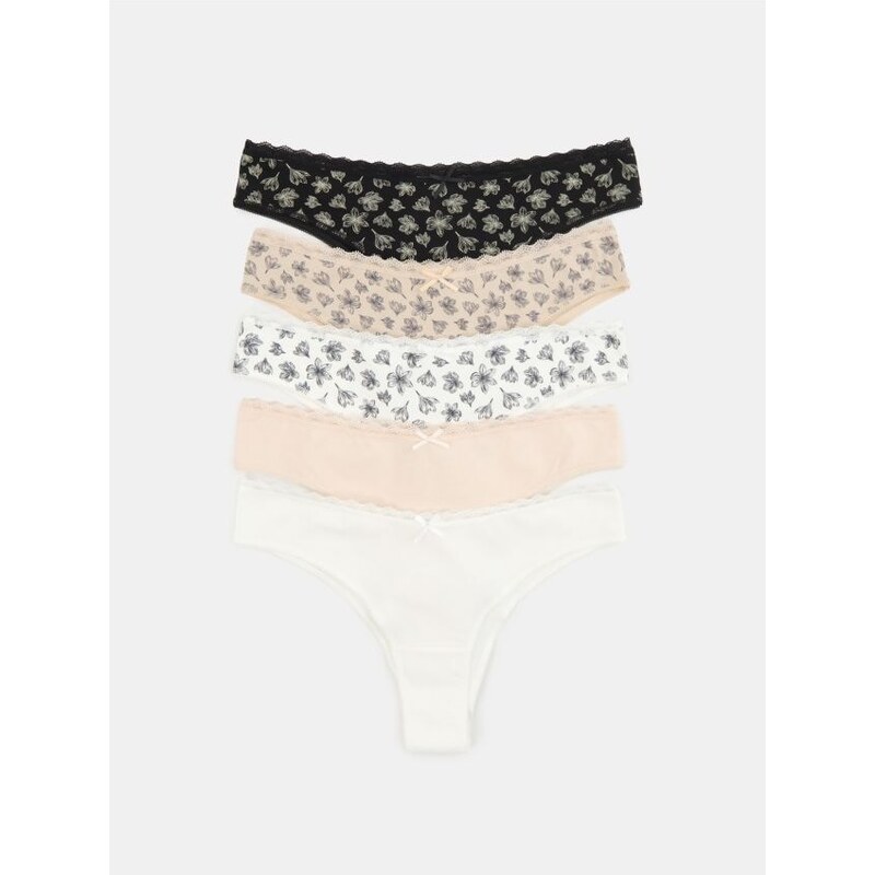 Sinsay - Bavlnené brazílske nohavičky, balenie 5 ks - viacfarebná 67789528