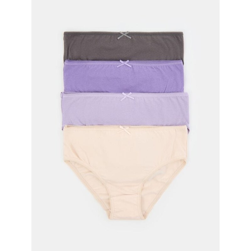 Sinsay - Bavlnené nohavičky 4-pack - tmavofialová 67790105