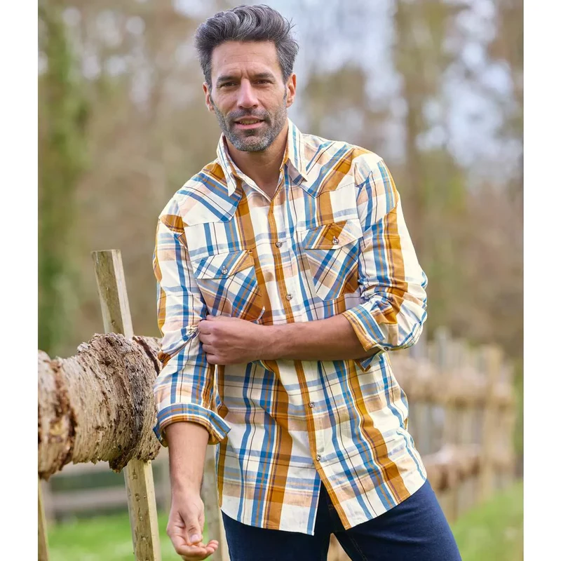 Kockovaná košeľa Texas Atlas For Men Kostkovaná 67361894