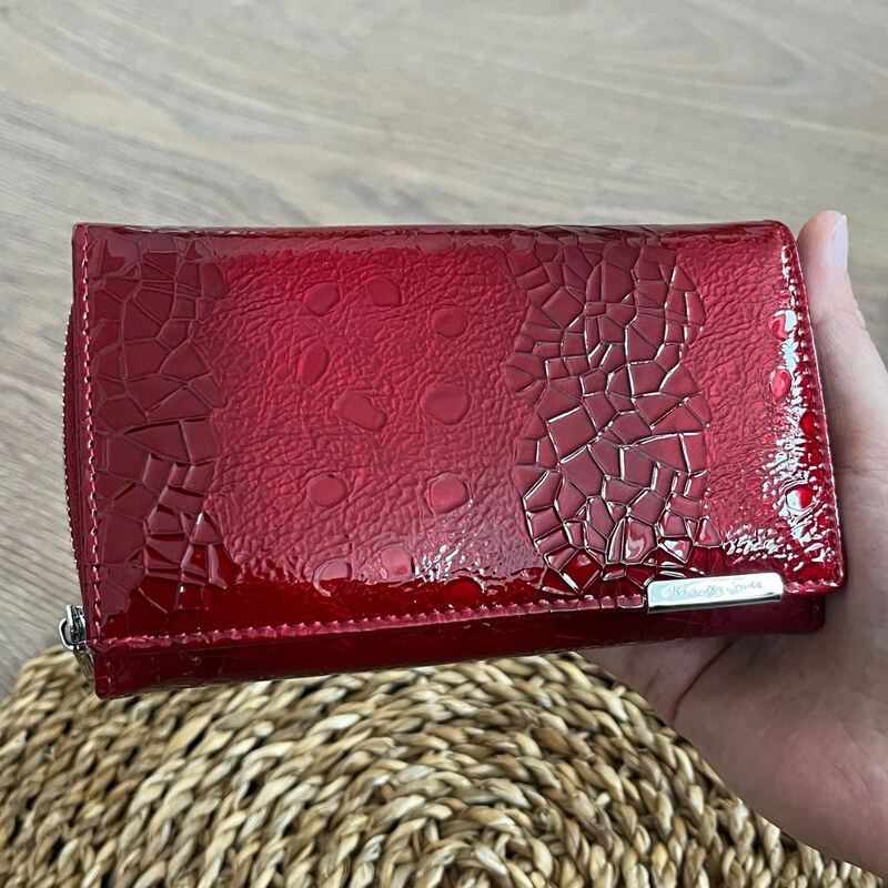 Jennifer Jones Dámska kožená peňaženka červená LORNA 67783385