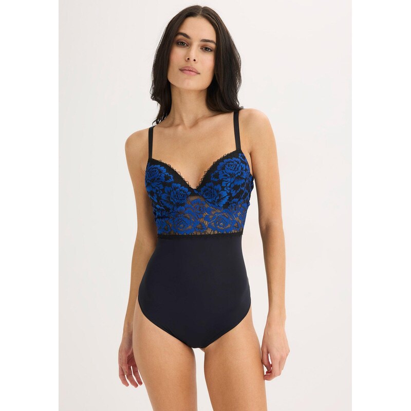 bonprix Stringové body z čipky, farba čierna 67784256