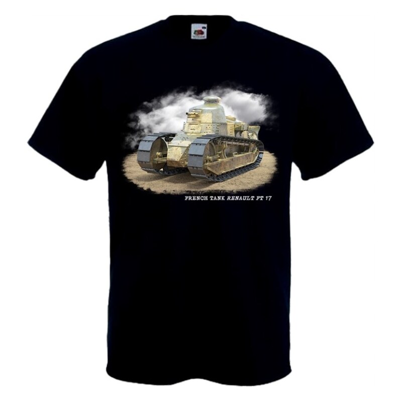 Fruit of the Loom Army Collection - French Tank Renault FT 17 (tričko) 67798582