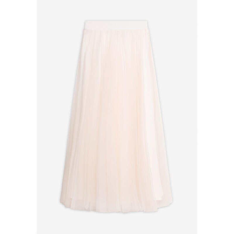 bonprix Maxi sukňa z jemného tylu, farba biela 63234421