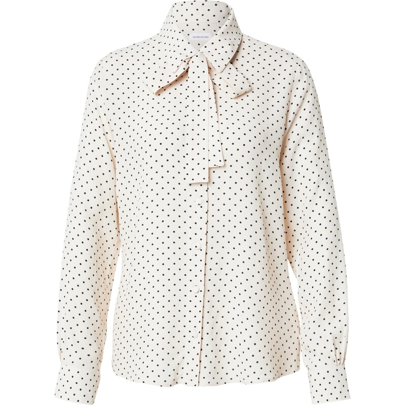 SEIDENSTICKER Blúzka The Statement Prints slonová kosť / čierna 67801196