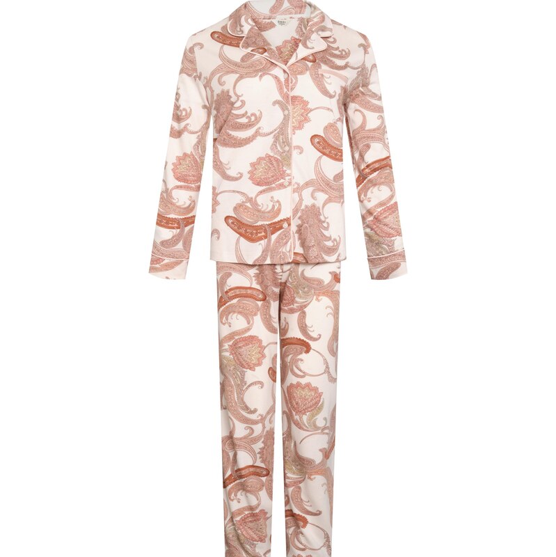 Dagi Pyžamo hnedá / svetloružová / biela 67802406