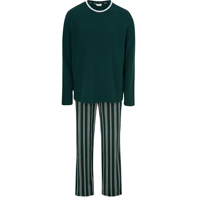 Dagi Dlhé pyžamo tmavozelená / biela 67802430