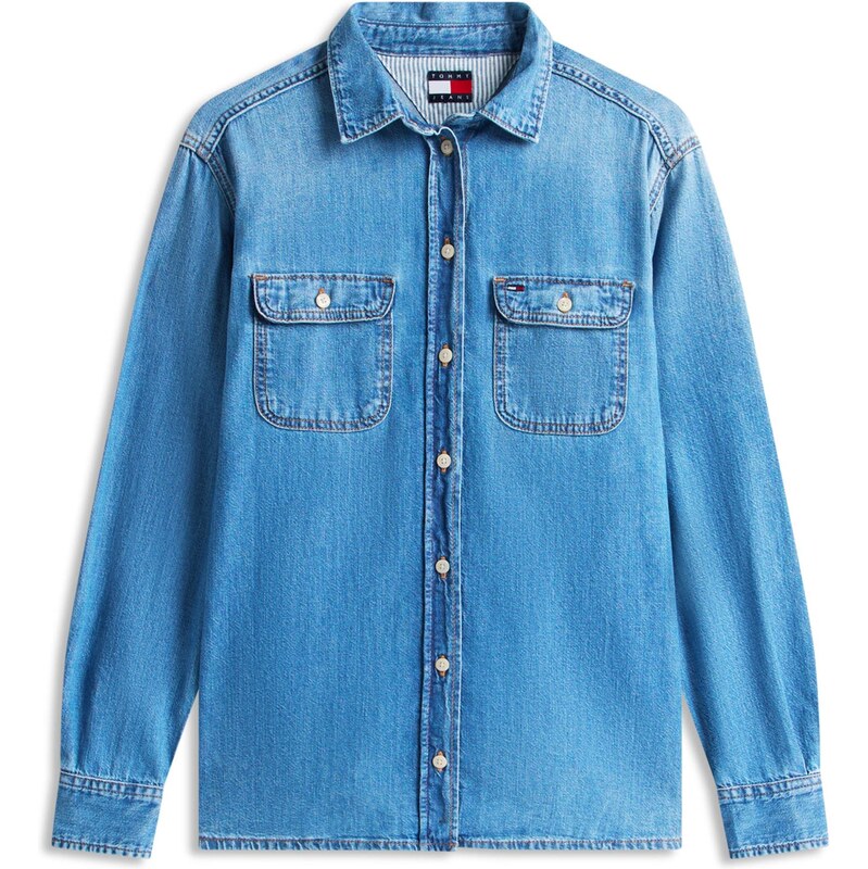 Tommy Jeans Blúzka modrá denim 67802523