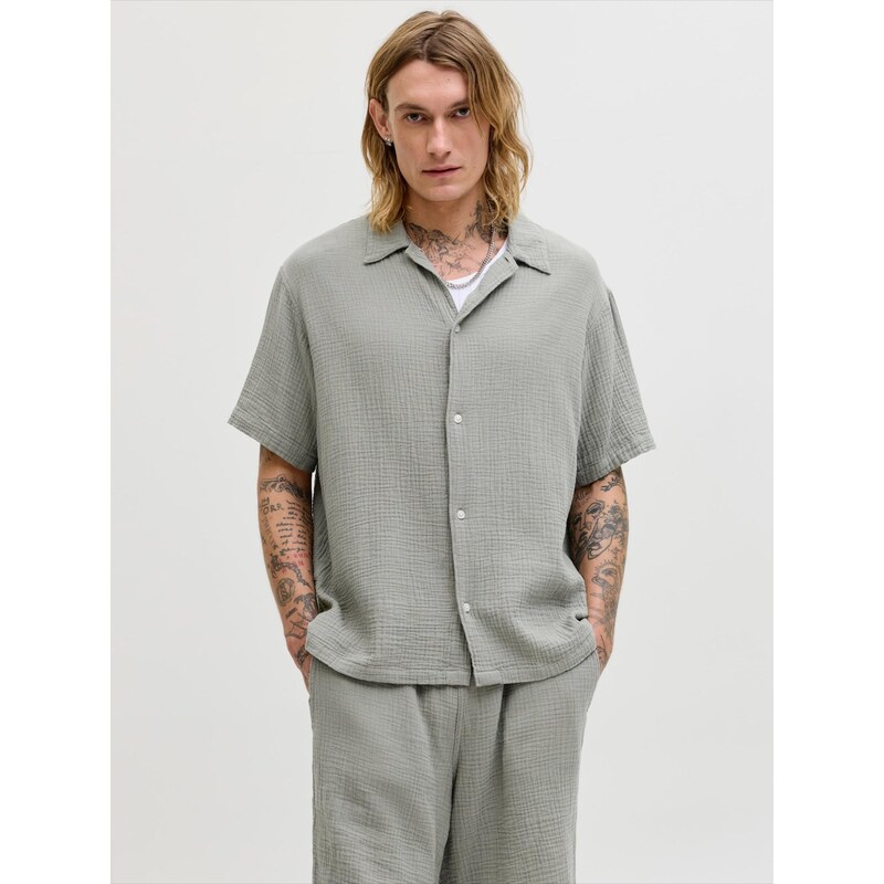 JACK & JONES Košeľa JORNantucket olivová 67802652