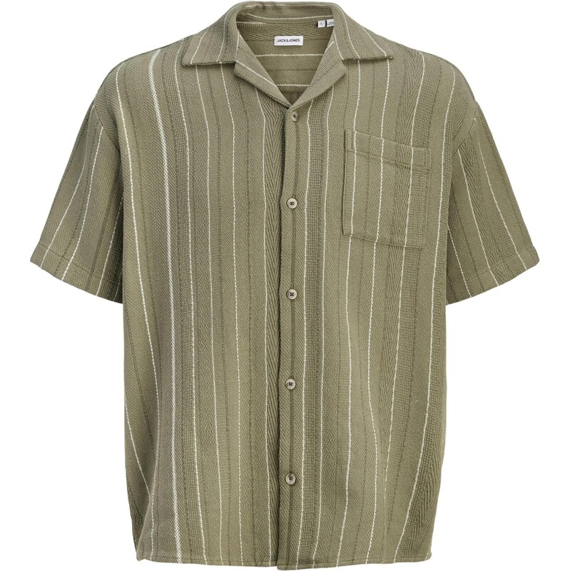JACK & JONES Košeľa JJEBradley kaki / biela 67802678