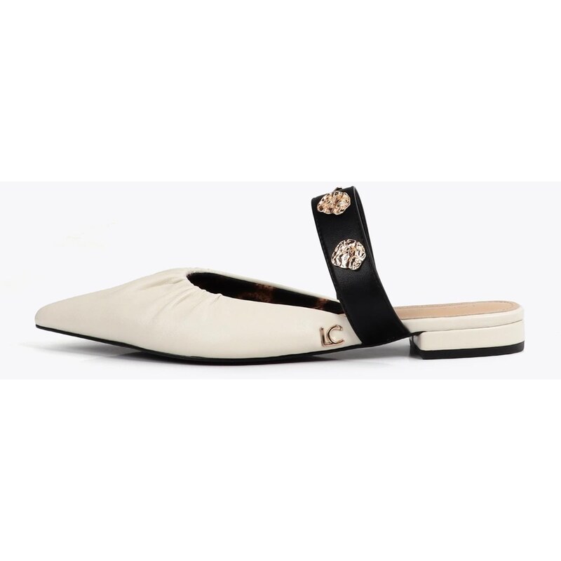 Lola Casademunt Šľapky čierna / šedobiela 67802704