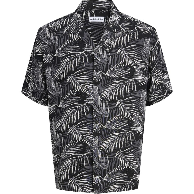 JACK & JONES Košeľa JJEJeff sivá / čierna / biela 67802720