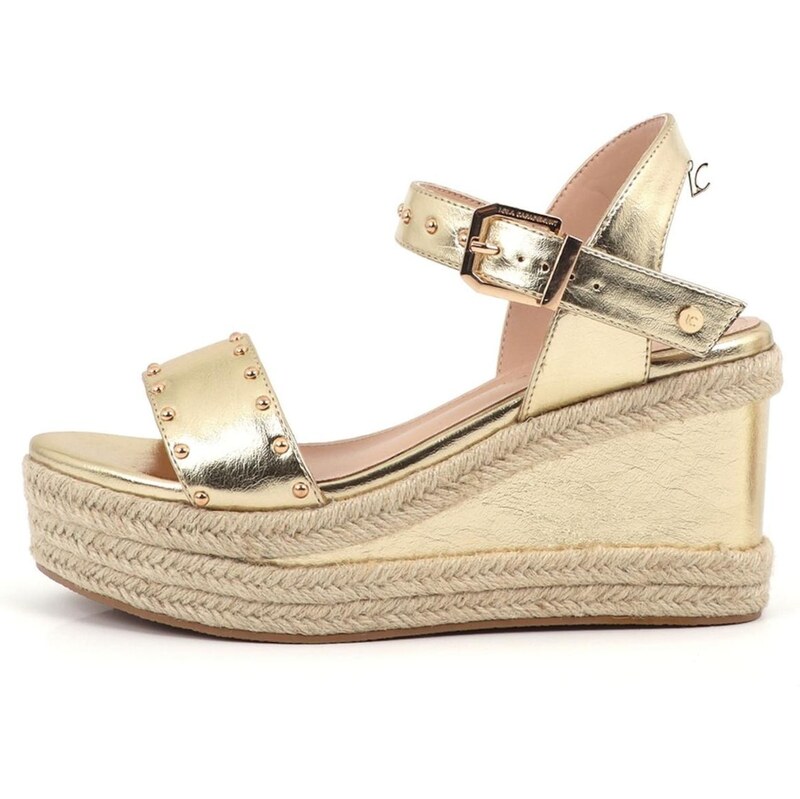 Lola Casademunt Remienkové sandále zlatá 67802732