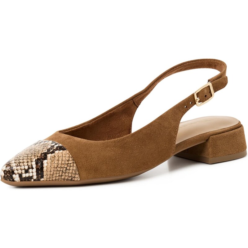 Tamaris Baleríny s ramienkom béžová / koňaková / čierna 67802835