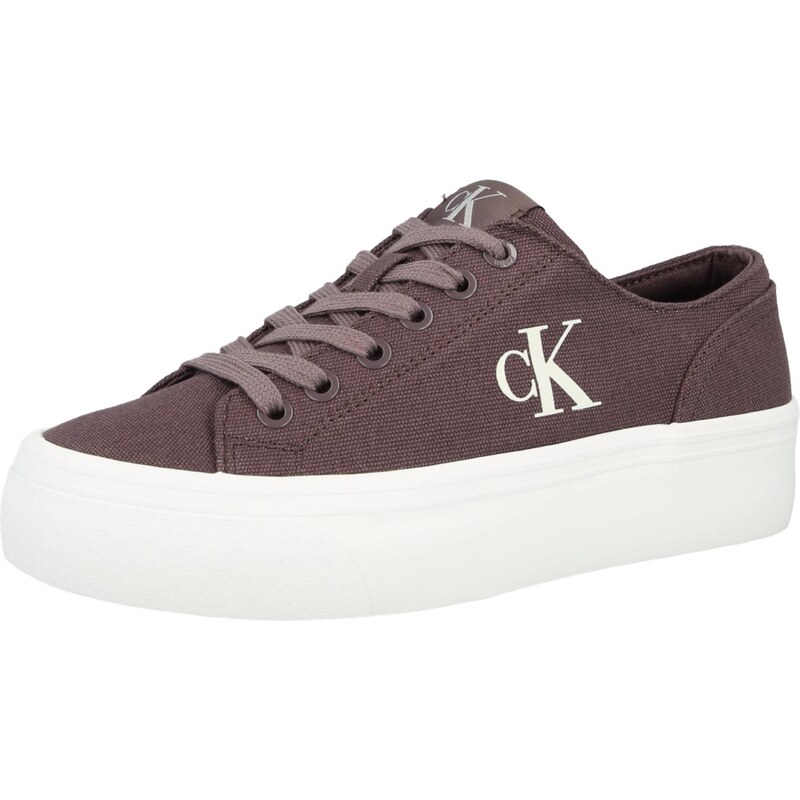 Calvin Klein Nízke tenisky hnedá / biela 67802867