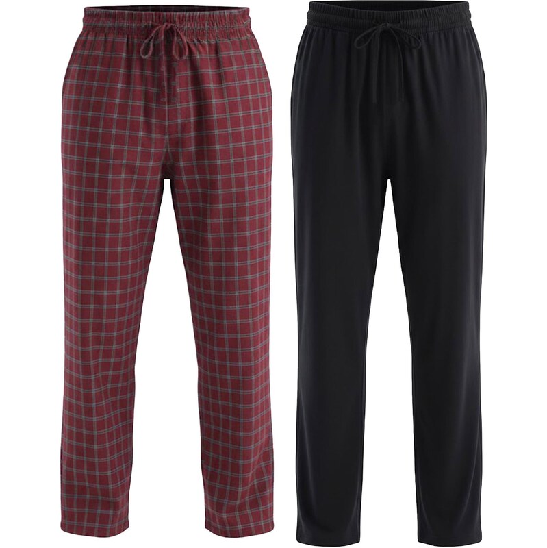 Dagi Pyžamové nohavice bordová / čierna 67802938