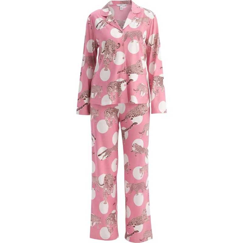 Dagi Pyžamo krémová / hnedá / pitaya / šedobiela 67802930