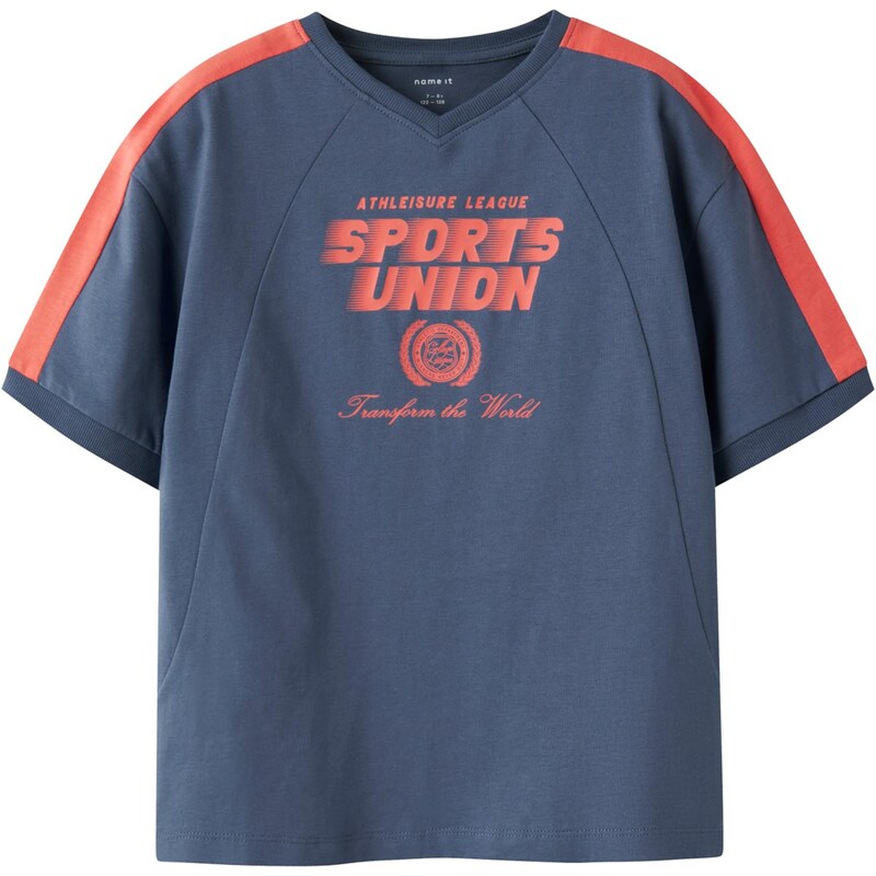 NAME IT Tričko NKMFINNI zafírová / oranžová 67803028