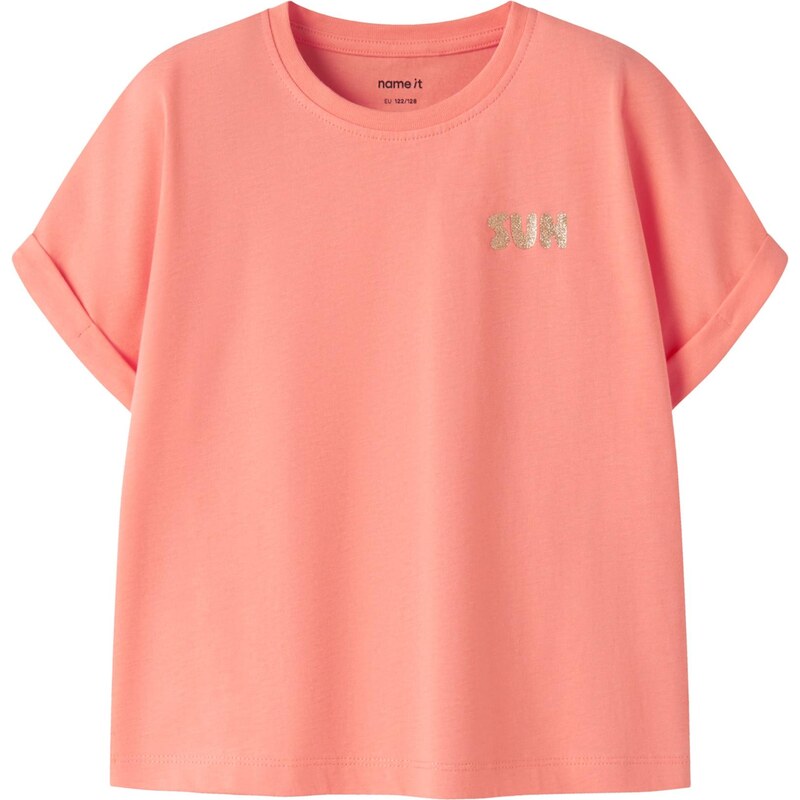 NAME IT Tričko NKFVILLE zlatá / lososová 67803000