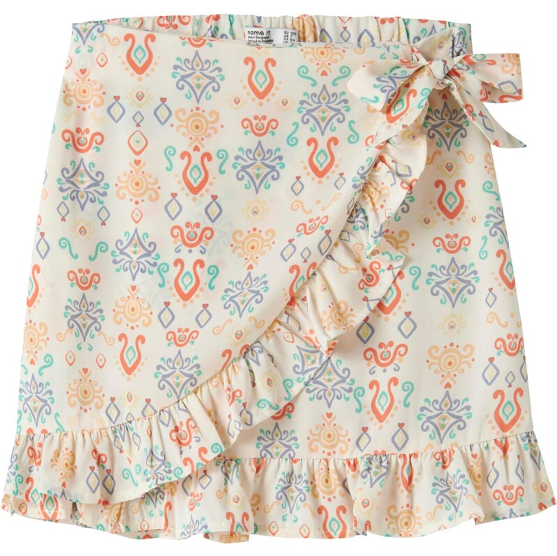 NAME IT Sukňa NKFVINAYA svetlomodrá / svetlooranžová / jasne červená / 67803015