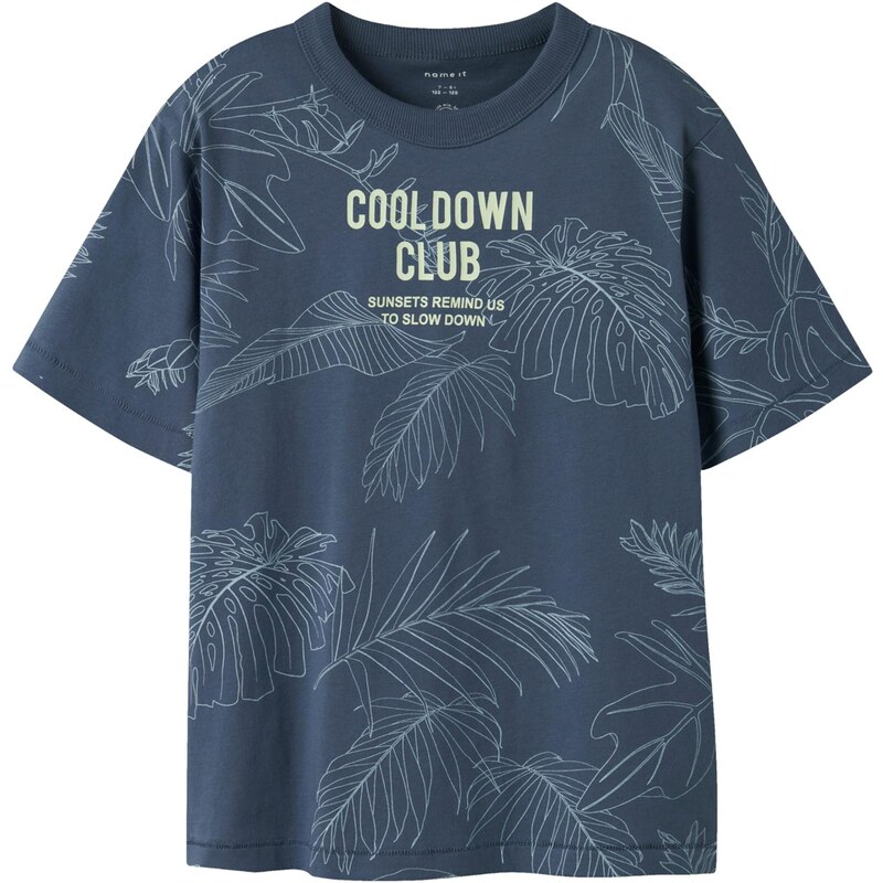 NAME IT Tričko NKMFERTO indigo / svetlomodrá / svetlozelená 67803037