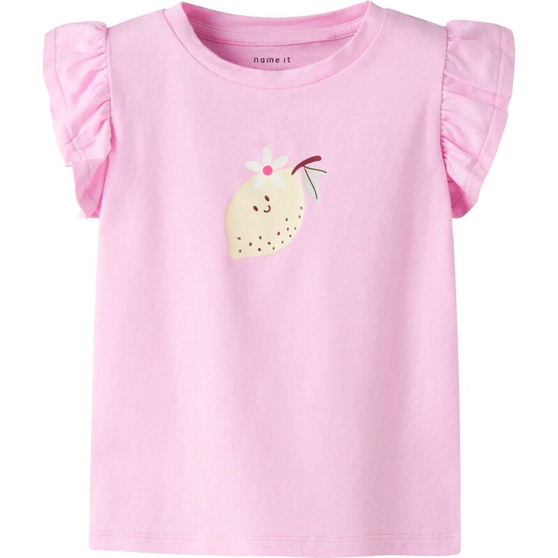 NAME IT Tričko NMFFLITTAZ hnedá / pastelovo žltá / ružová 67803041