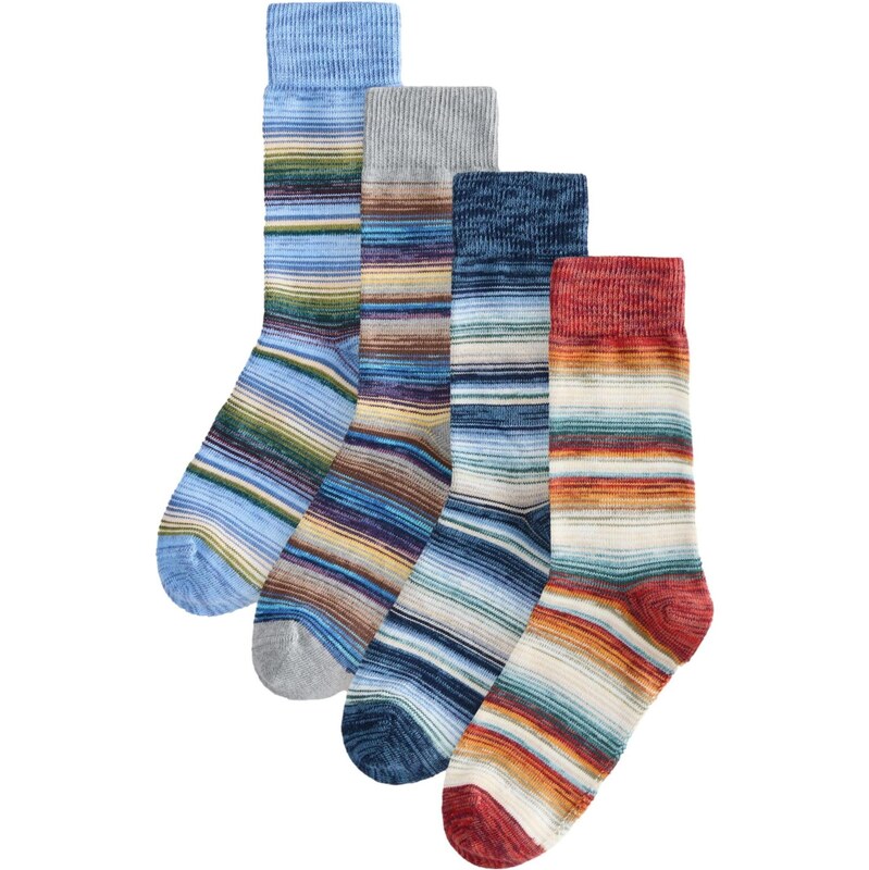 Next Ponožky svetlomodrá / modrá melírovaná / sivá / tmavočervená 67803091