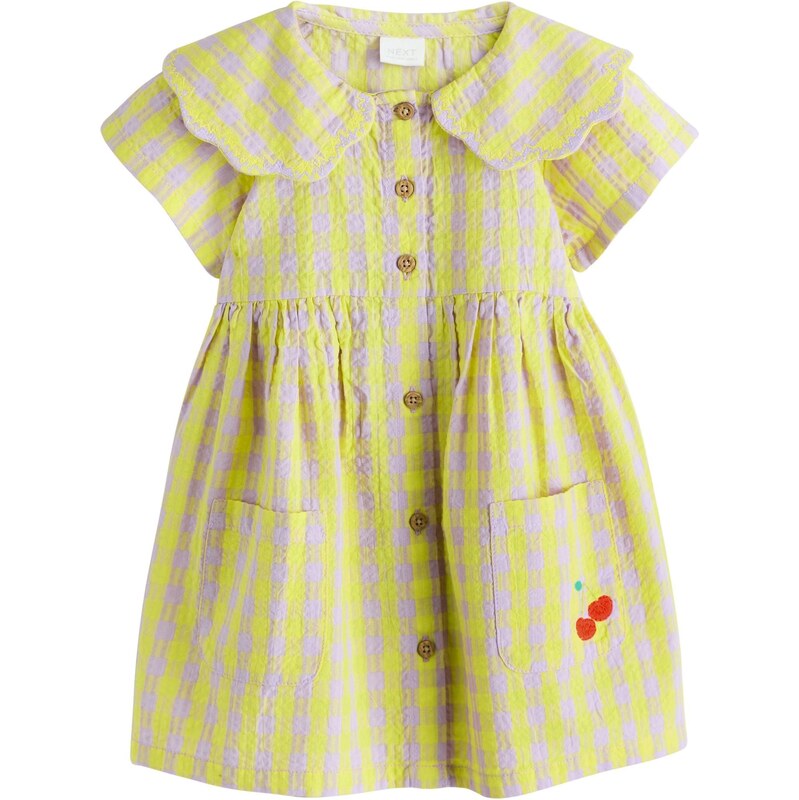 Next Šaty citrónová žltá / orgovánová / čerešňová 67803214