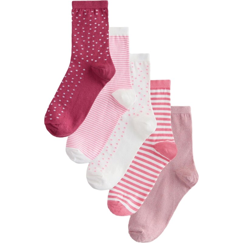 Next Ponožky ružová / purpurová / eozín / biela 67803226