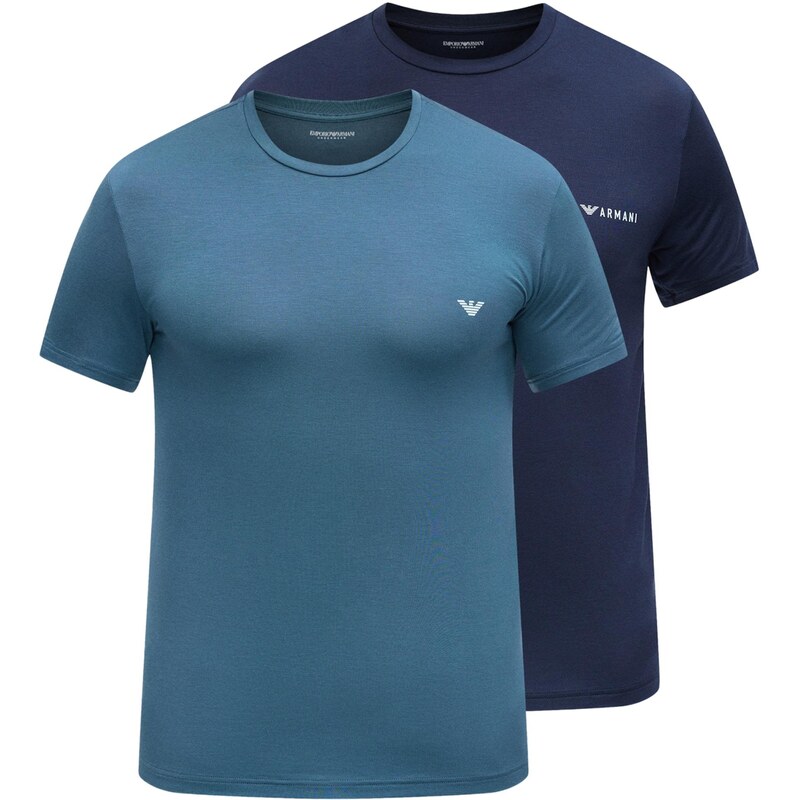 Emporio Armani Tričko námornícka modrá / petrolejová 67803298