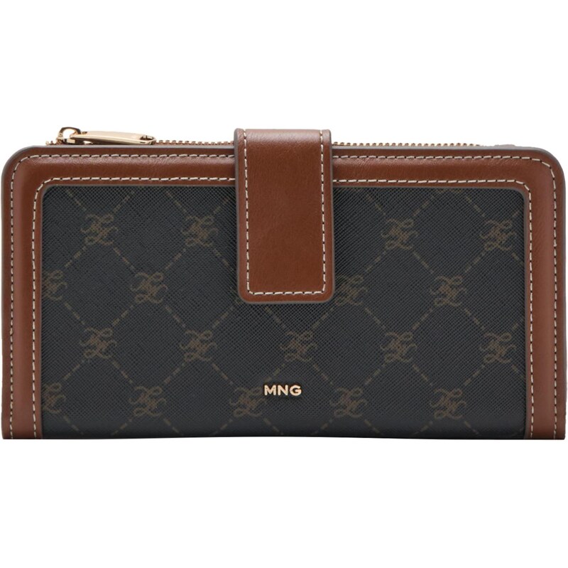 MANGO Peňaženka DENIZ hnedá / hnedá / čierna 67802521