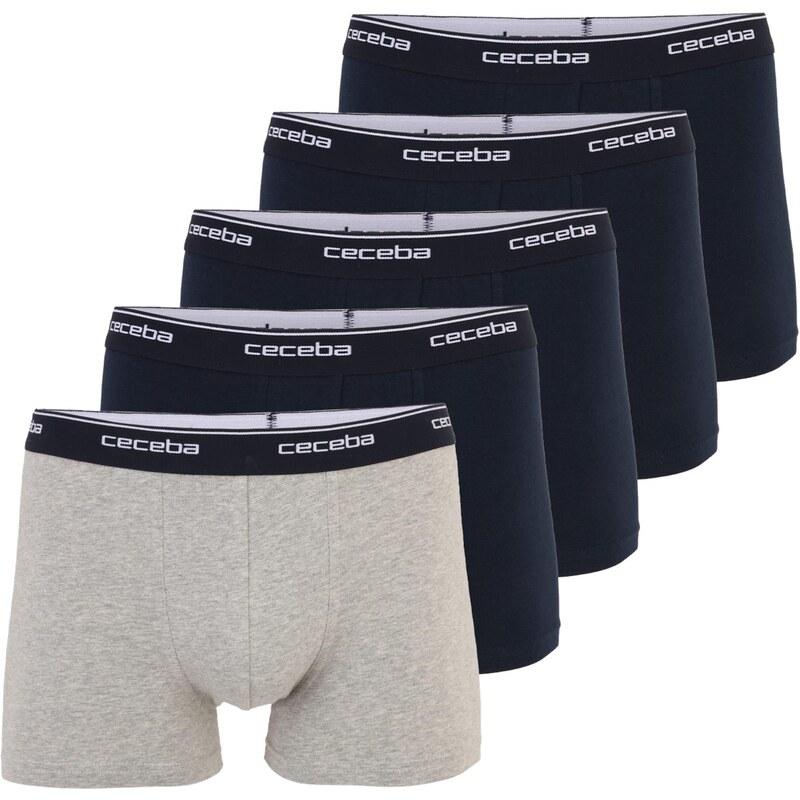 CECEBA Boxerky námornícka modrá / sivá melírovaná / šedobiela 67803632