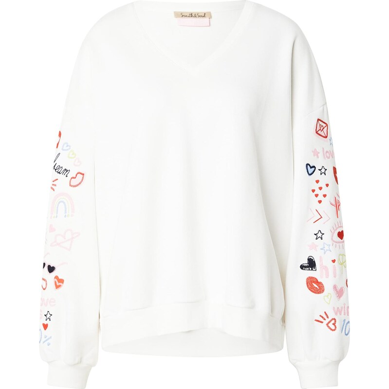 Smith&Soul Mikina svetlomodrá / ružová / červená / biela 67803696