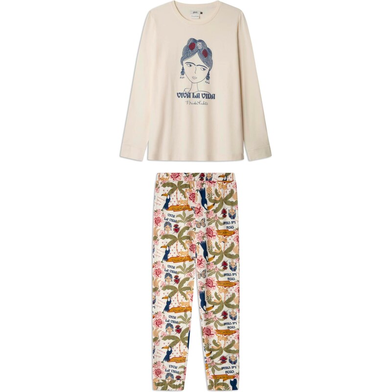 Gisela Pyžamo šedobiela 67803722