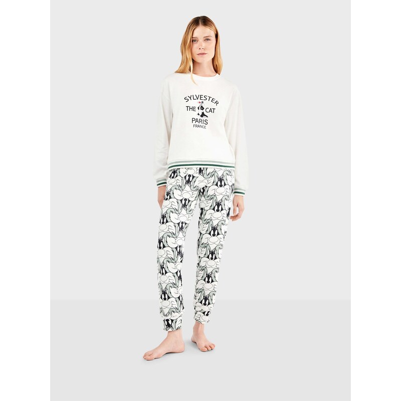 Gisela Pyžamo šedobiela 67803725