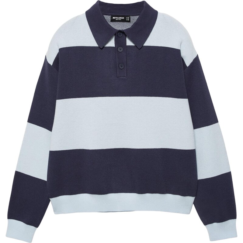 Pull&Bear Tričko námornícka modrá / pastelovo modrá 67803434