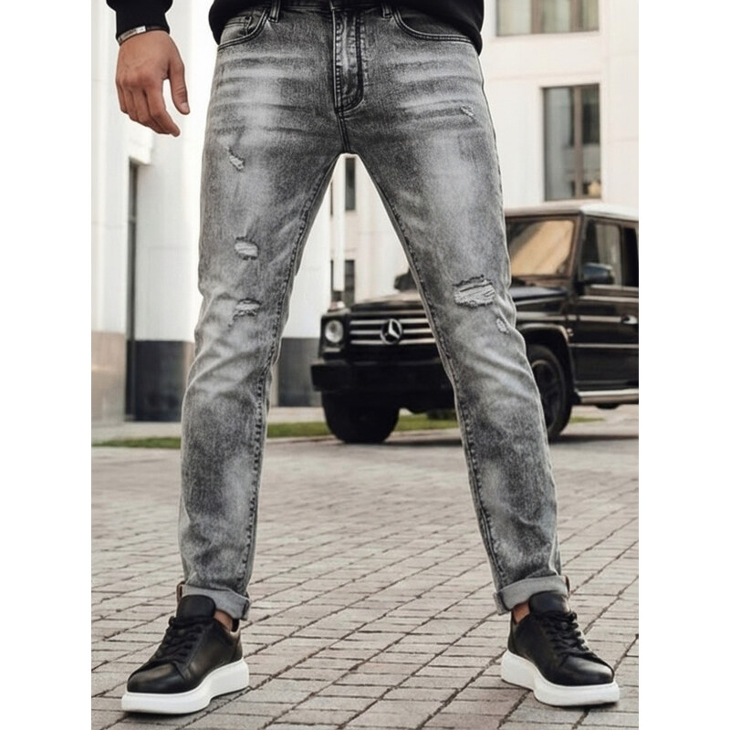 Pánske rifle Farba sivá DSTREET UX4133 65597619