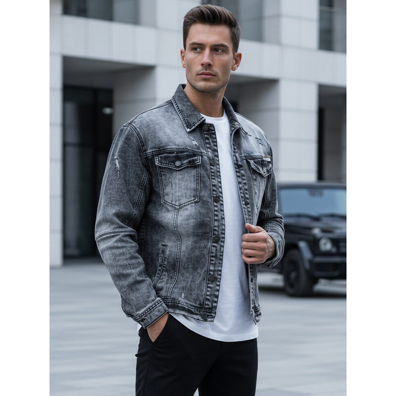 E-shop Kurtka męska jeansowa czarna Dstreet TX4689