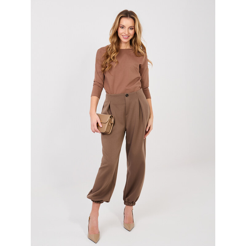 FPrice IT nohavice SP 9995.16P hnedé 67812274