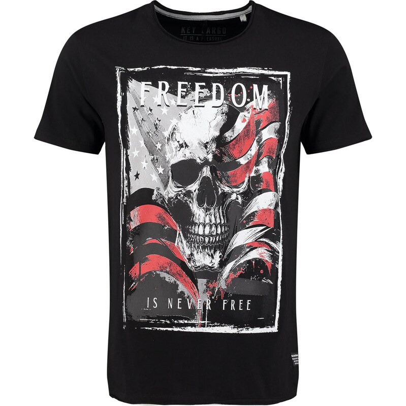 Key Largo Tričko KLFreedom sivá / červená / čierna 67820324